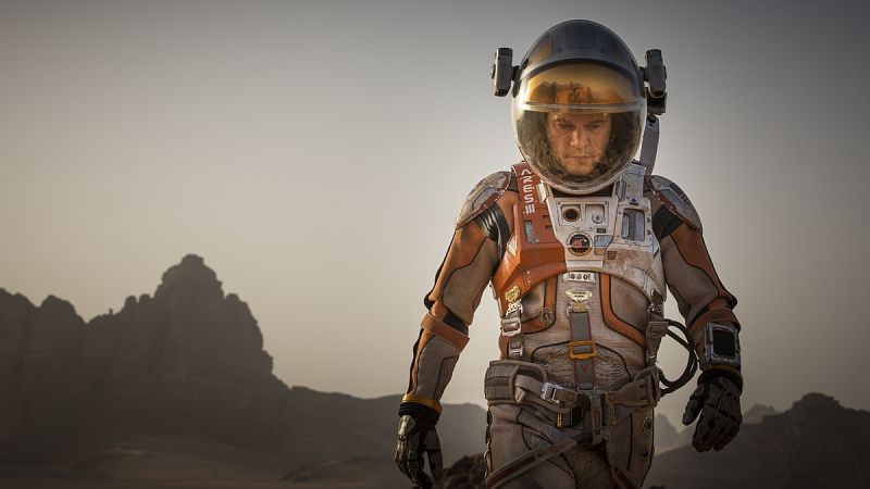 El actor Matt Damon en un fotograma de la película 'Marte (The Martian)'