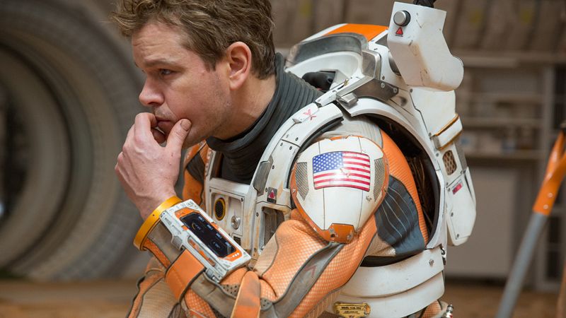 El actor Matt Damon en una imagen exclusiva para RTVe.es durante el rodaje de la película 'Marte (The Martian)'/Fox