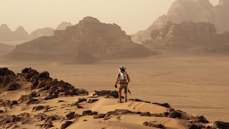 El actor Matt Damon en un fotograma de la película 'Marte (The Martian)'