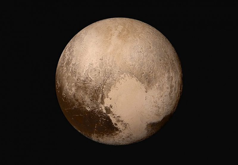 Vista de Plutón, el planeta enano