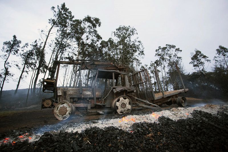 Más de 100 incendios en la cornisa cantábrica