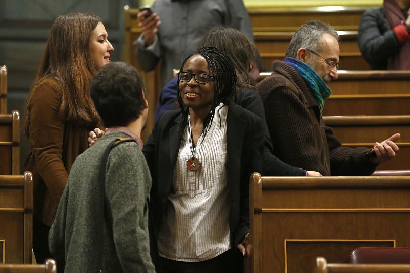 Rita Bosaho en el hemiciclo del Congreso