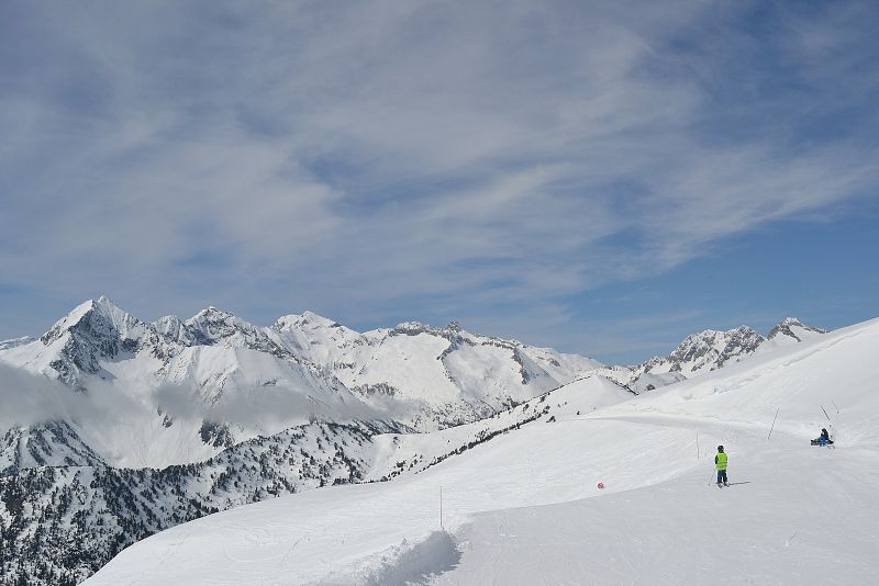 Imagen de las pistas de Saint Lary durante su última semana de la temporada.