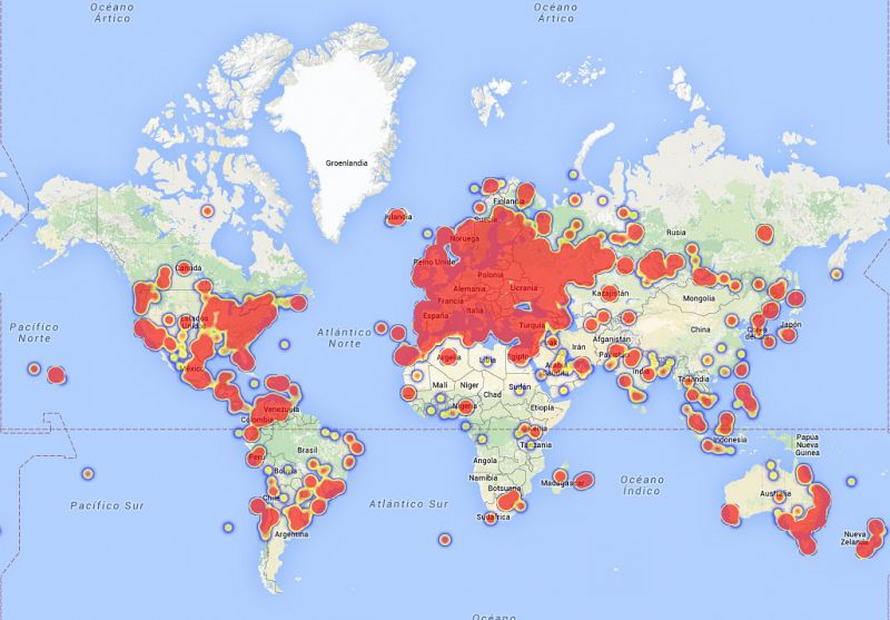 La conversación social sobre Eurovisión en el mapa