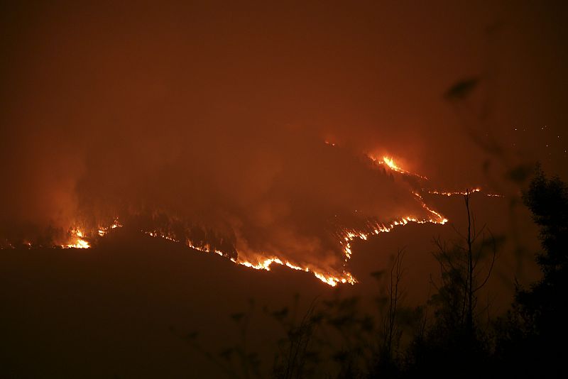 Incendio de Cotobade, en la zona de la parroquia de Tenorio