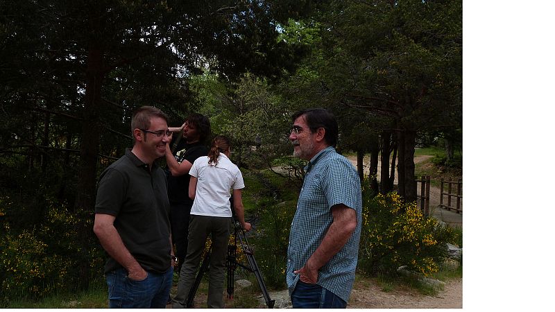 Parte del equipo con el naturalista Honorio