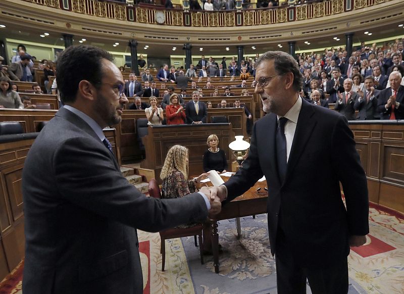 Rajoy y Antonio Hernando