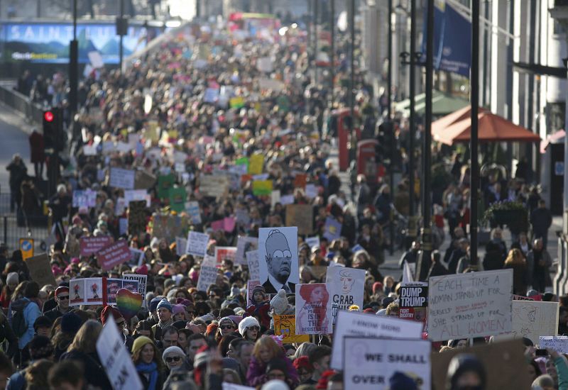 La "Marcha de las Mujeres" se repite en ciudades de todo el mundo