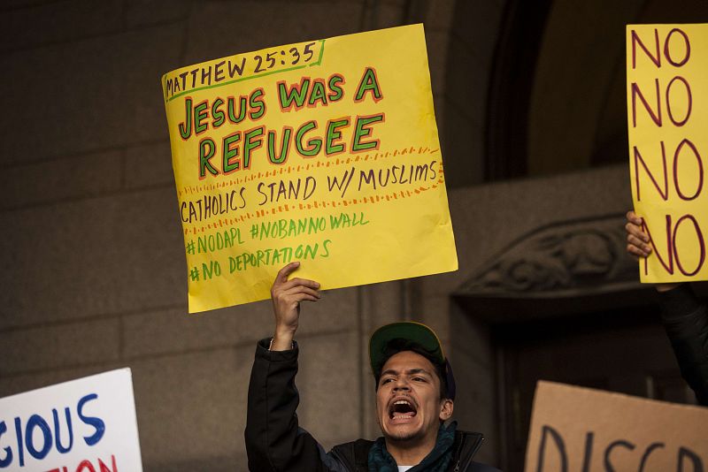 Numerosas protestas contra el veto migratorio recorren Estados Unidos