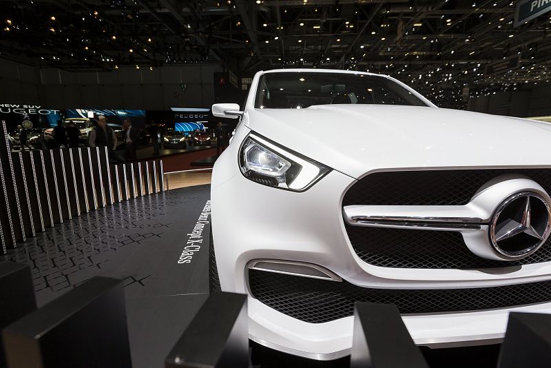 Presentación del Mercedes-Benz concept X-Class durante el Salón Internacional del Automóvil de Ginebra, en Suiza.