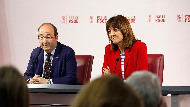 Idoia Mendia y Miquel Iceta analizan la situación política de Euskadi y Cataluña