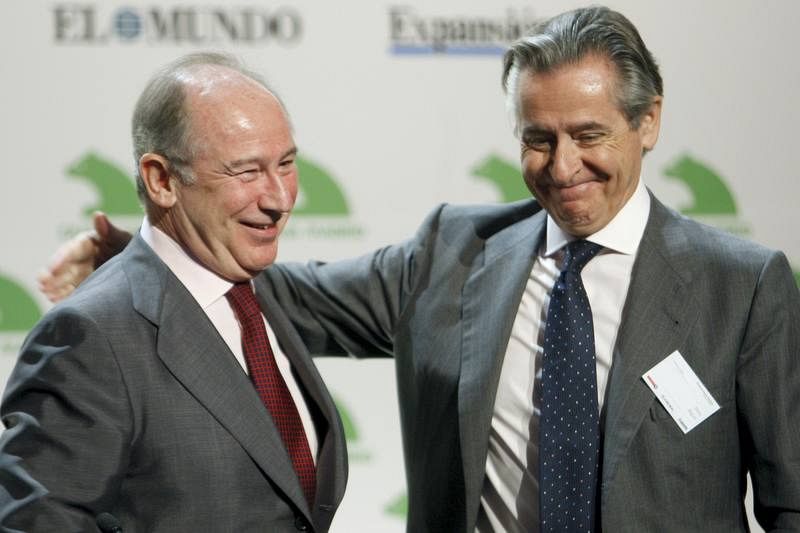 Miguel Blesa y Rodrigo Rato en un acto financiero 