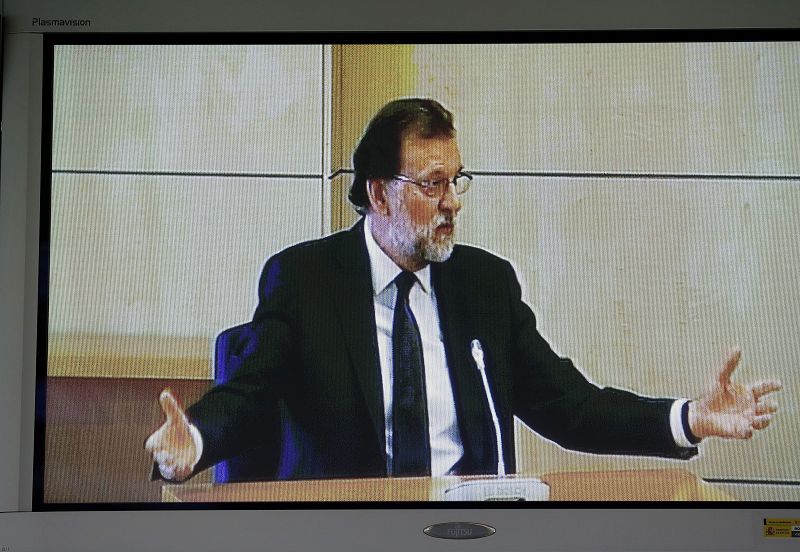 Rajoy, durante su intervención por el caso Gürtel