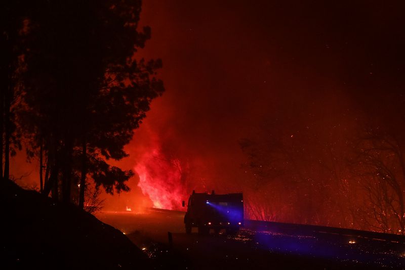 Incendio en Vila Nova de Poiares, en Portugal