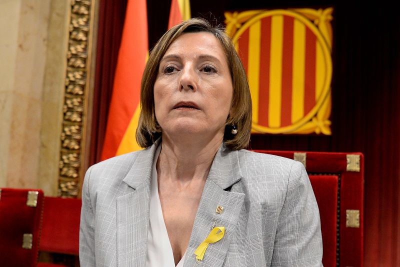 La presidenta del Parlament al inicio del pleno para aprobar la DUI