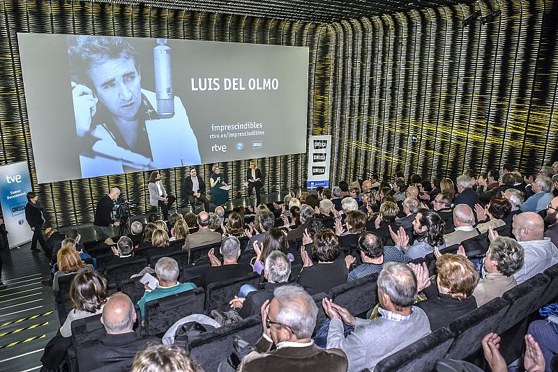 La sala de Cineteca Madrid, durante la presentación del documental "Luis del Olmo. Protagonista"