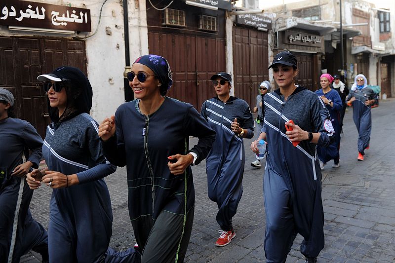 Mujeres saudíes corren contra la discriminación