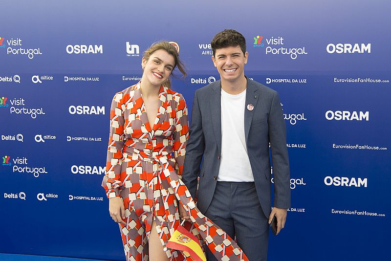 Amaia y Alfred en la 'Blue Carpet'