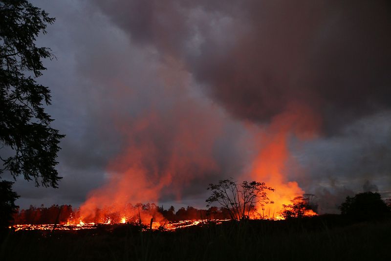 Fuego en el aire en Hawái