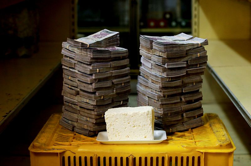 Un kilo de queso cuesta 7.500.000 bolívares (1,14 dólares)