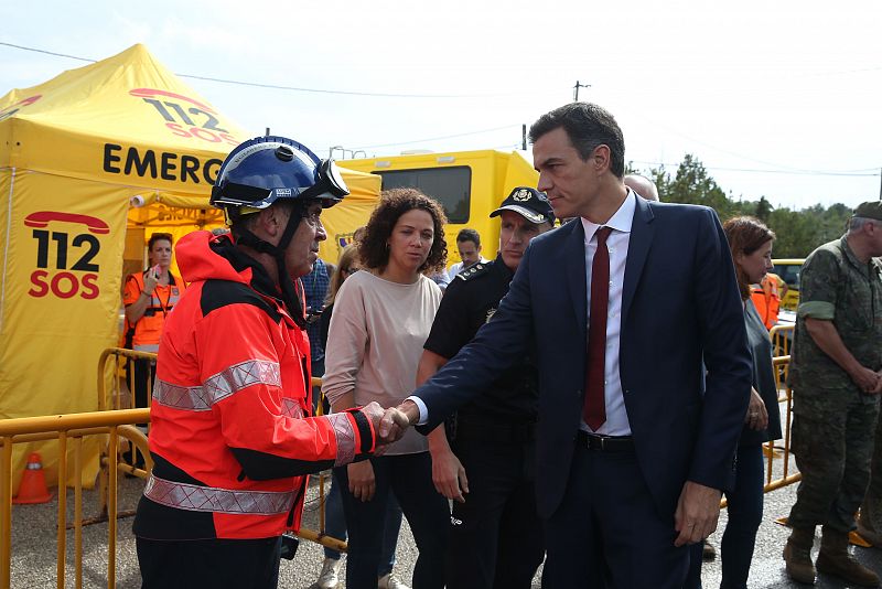 Pedro Sánchez visita la zona afectada