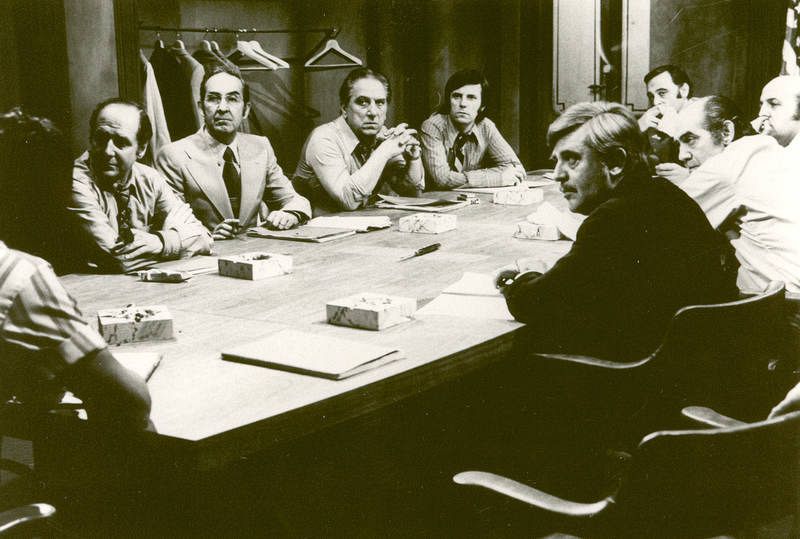Escena de "Doce hombres sin piedad" en el Estudio 1, año 1973.