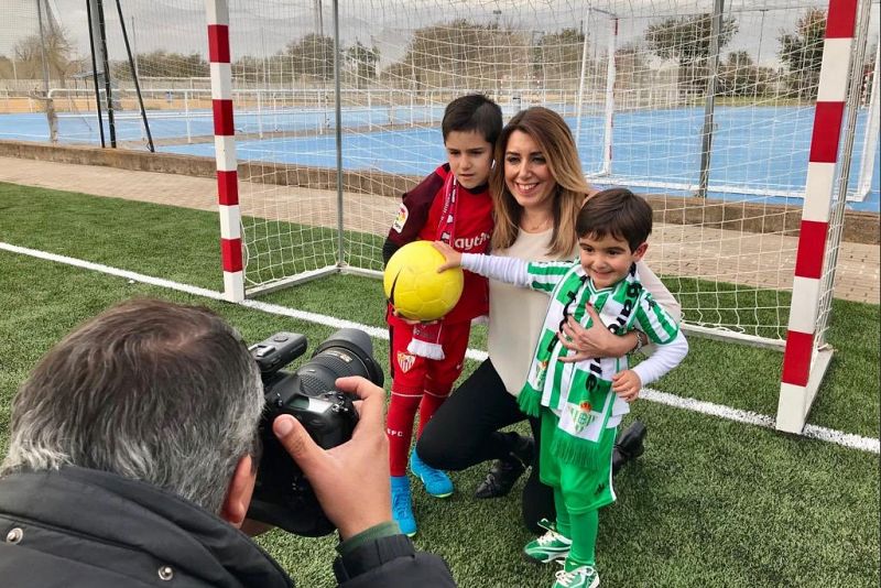 Susana Díaz y su afición por el fútbol