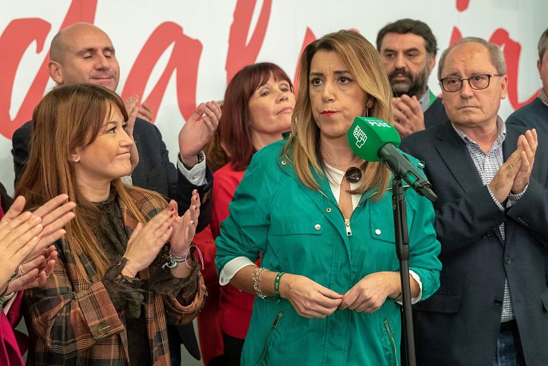 Susana Díaz comparece tras las elecciones andaluzas