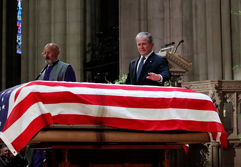 Emoción en la despedida a George H.W. Bush