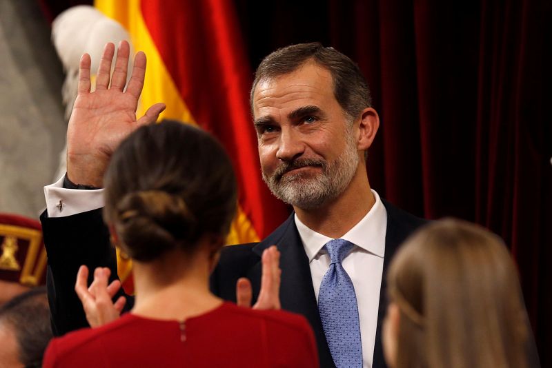 La emoción de Felipe VI tras su discurso