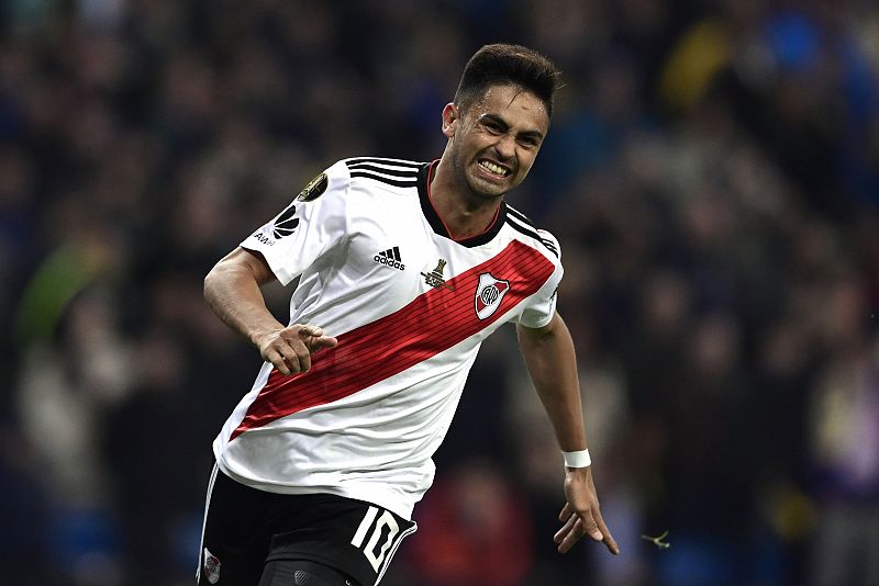 Gonzalo Martinez tras marcar el tercerno de River.