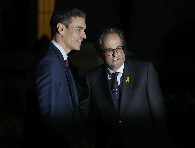 Reunión entre Pedro Sánchez y Quim Torra