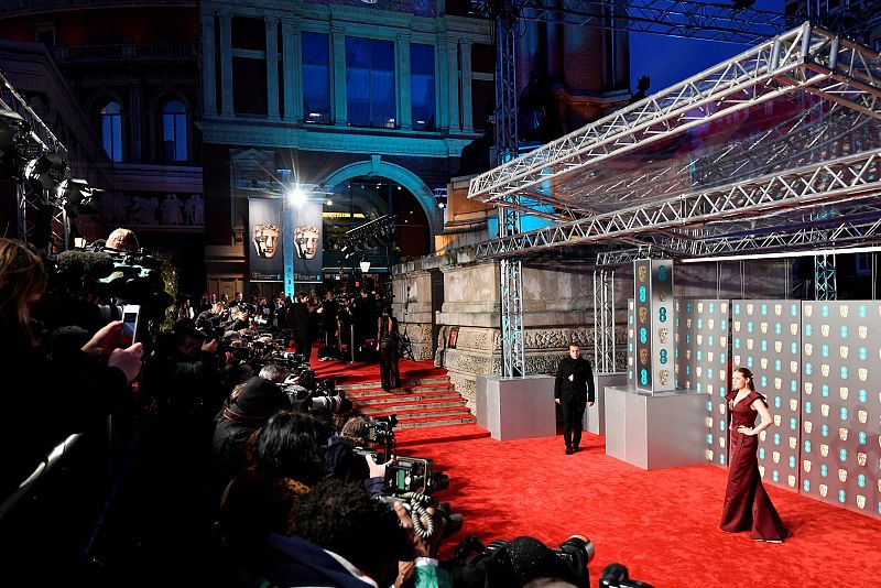 La alfombra roja de los Bafta en el Royal Albert Hall en Londres