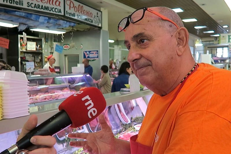 Sergio Masella, carnicero del mercado San Benedetto (Cagliari).