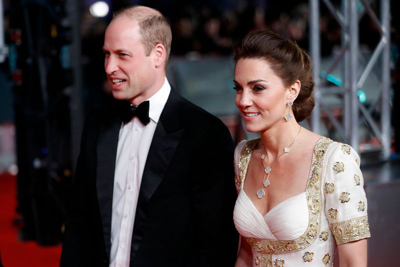 Los duques de Cambridge a su llegada al Royal Albert Hall de Londres