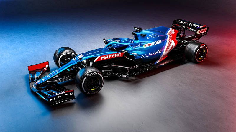 Imagen del A521, el coche de Alpine F1 Team para Fernando Alonso.