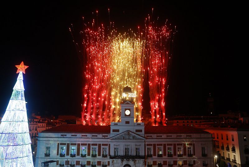 Campanadas de Año Nuevo en la Puerta de Sol, en Madrid