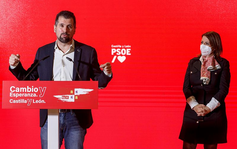 Tudanca arranca la campaña en Burgos con Adriana Lastra
