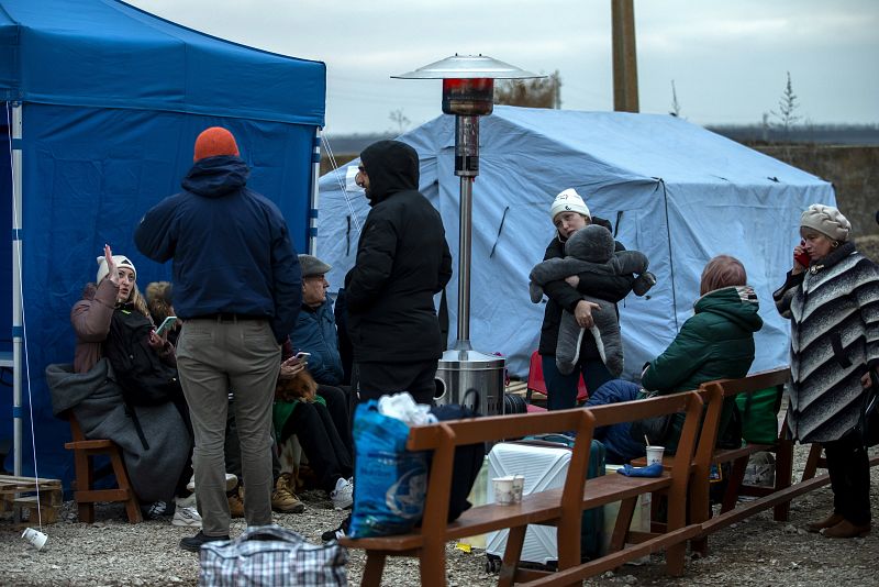 Un campo de refugiados en Moldavia, a unos tres kilometros de la frontera con Ucrania