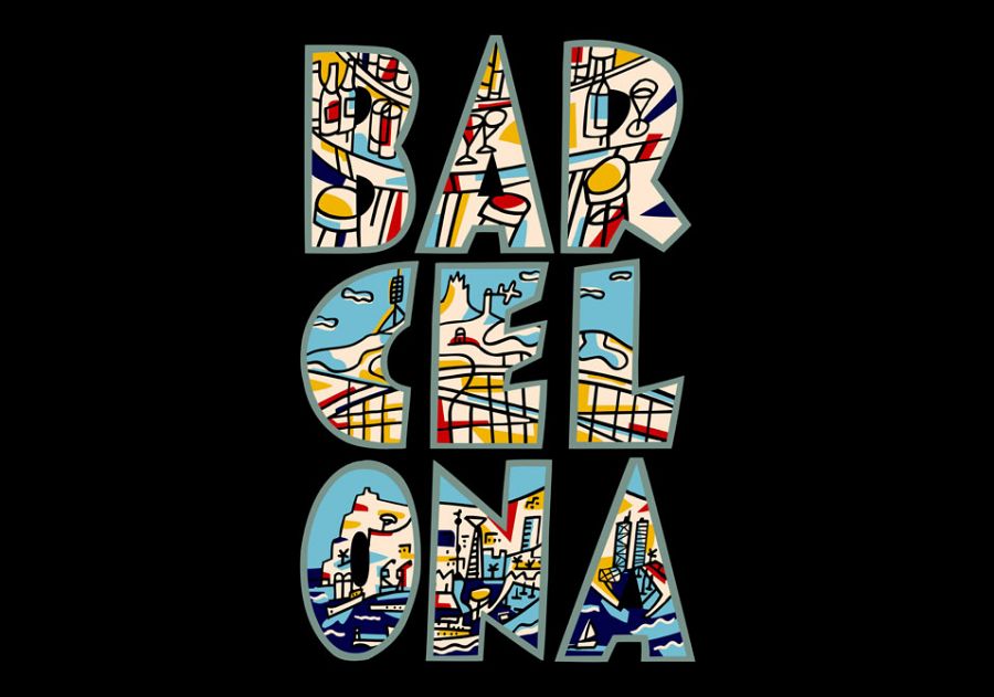 Logotipo 'Bar_cel_ona' (1979), la obra que dió a conocer a Javier Mariscal