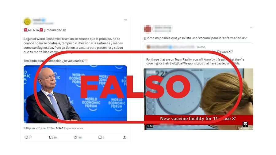 Mensajes de X que difunden la falsa idea de que existe una vacuna para la llamada 