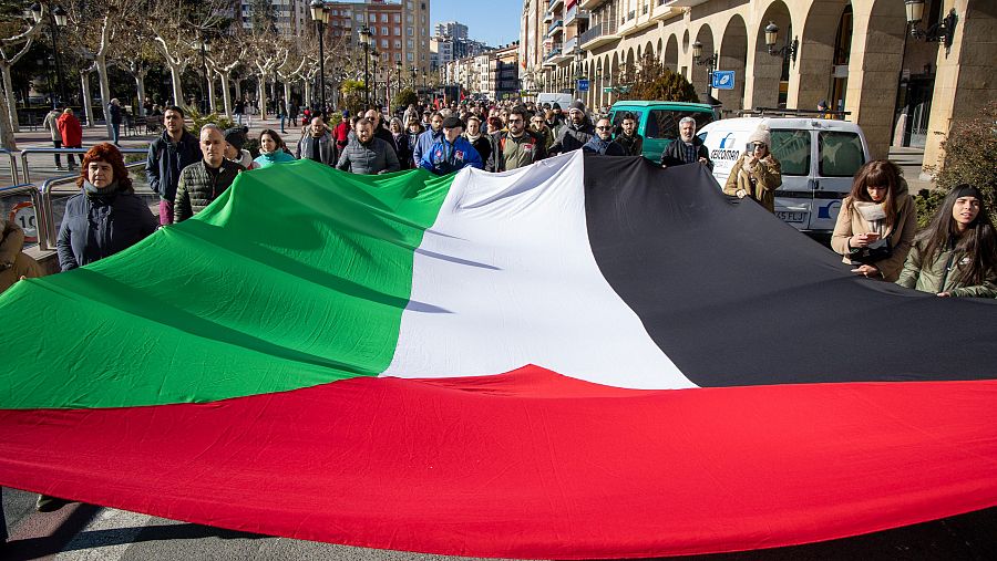 Manifestación de apoyo al pueblo palestino