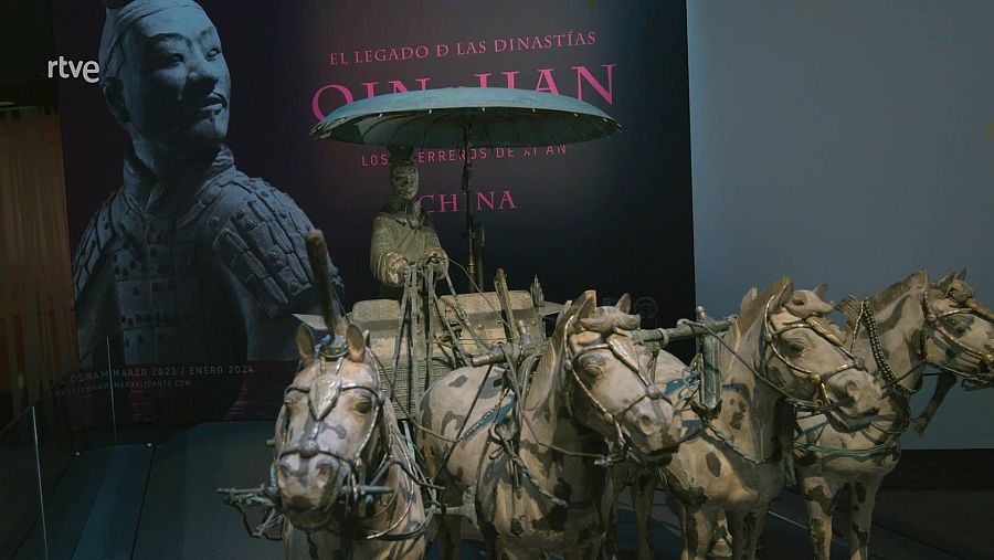 Una de las piezas artísticas del imperio Qin expuestas en el MARQ.