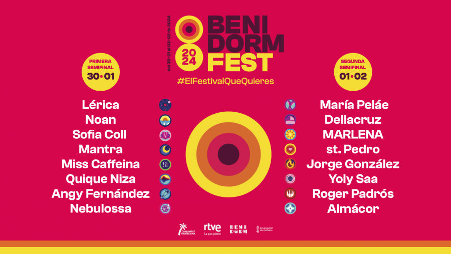 Benidorm Fest 2024: orden de actuación de las semifinales