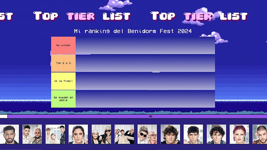 Crea tu tier list del Benidorm Fest 2024