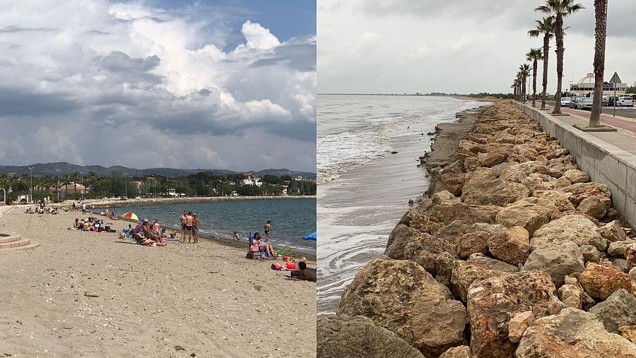 El antes y el después de la playa de L'Arenal