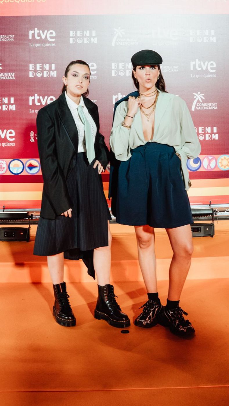 Marlena posa en la alfombra naranja del Benidorm Fest 2024