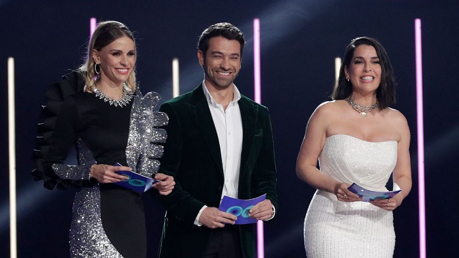 Los presentadores, Ana Prada, Marc Calderó y Ruth Lorenzo