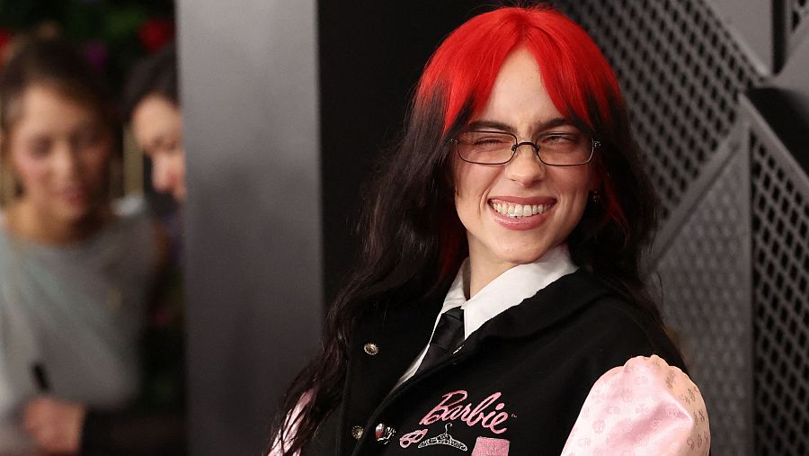 Billie Eilish a su llegada al Staples Center de Los Ángeles para la celebración de la gala de los Grammy