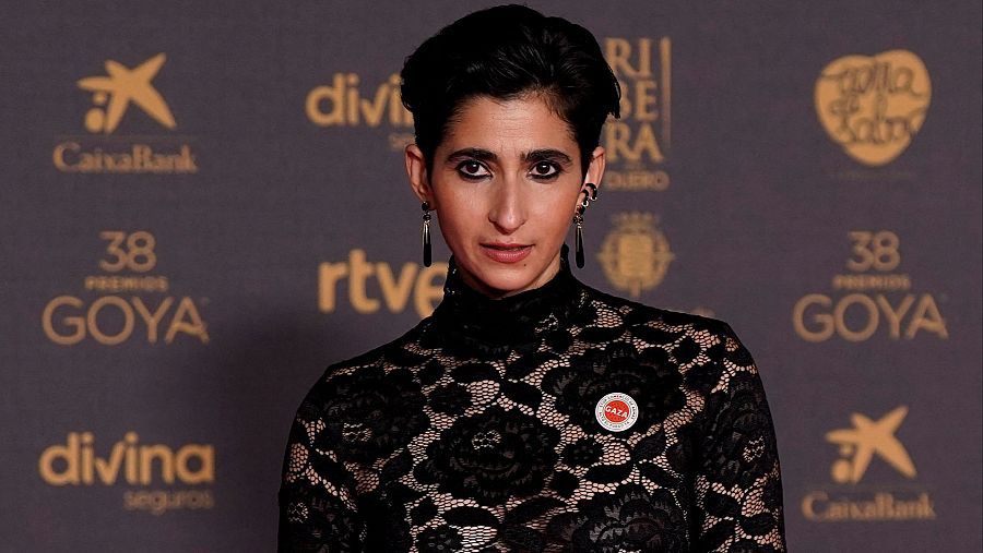 La actriz Alba Flores con la sandía como símbolo de apoyo a Palestina